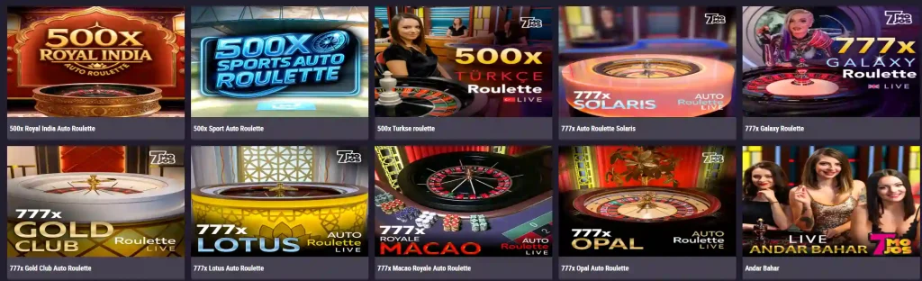 SpinKings24 Casino live roulette lobby met 500x en 777x roulette spellen